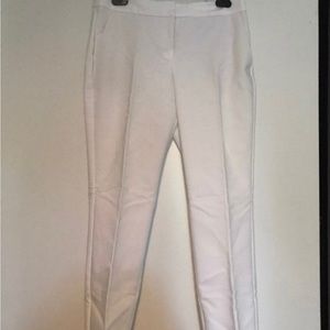 Express Mid Rise Ankle White Pants, 6